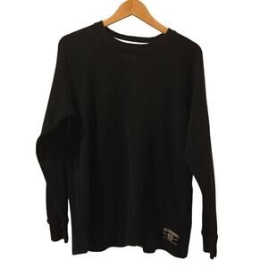 The Stronghold Vintage Los Angeles Waffle Workwear Crew Shirt Blue Mens Large